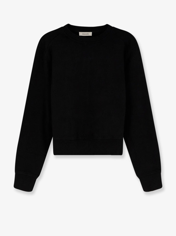 Entire Studios Pod Crew Cotton Sweatshirt Black