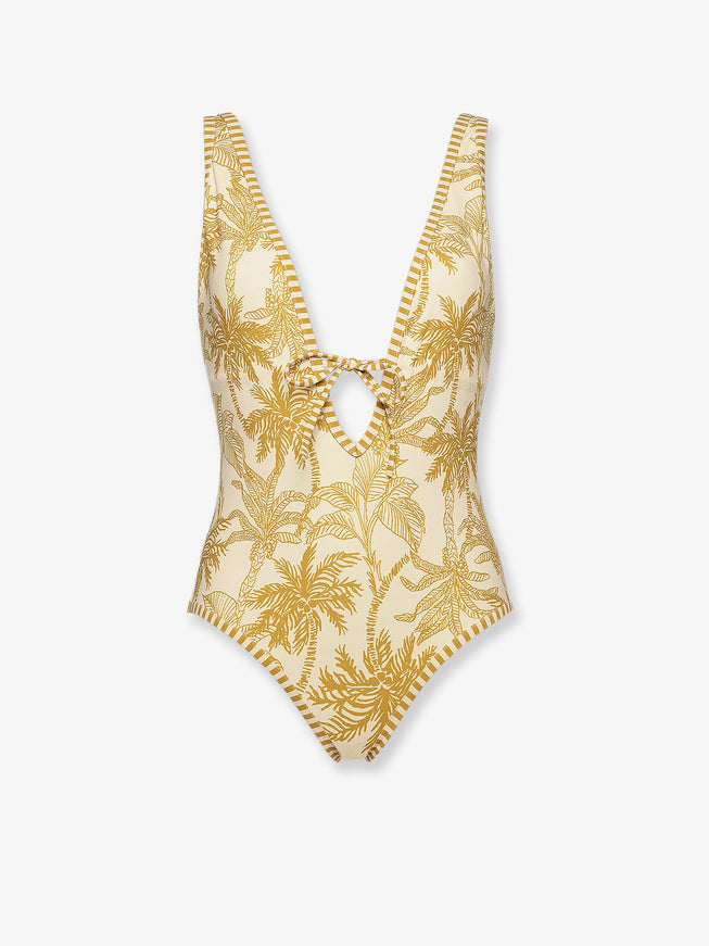 Eres One-Piece Swimsuit With All-Over Print Oro