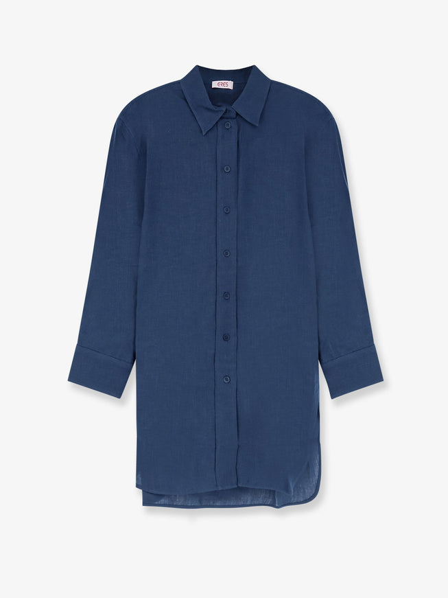 Eres Mignonette Linen Shirt Blu Scuro