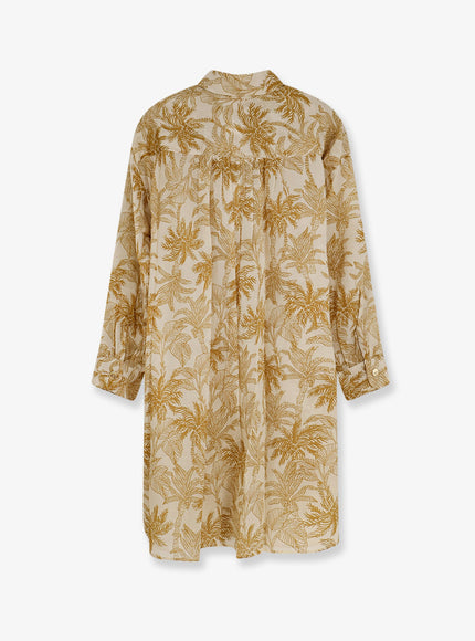 Eres Long Panama Cotton Shirt With Printed Pattern