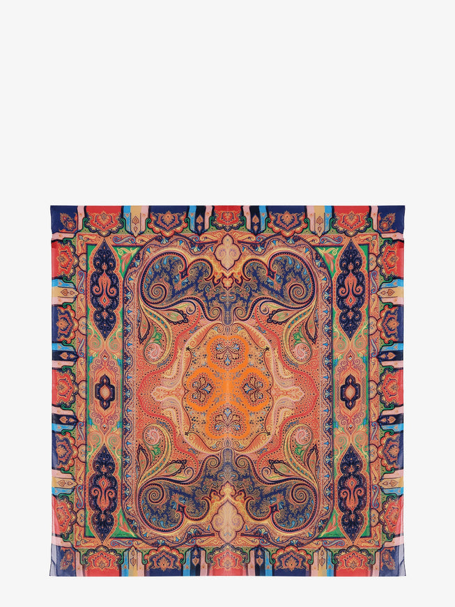 Etro Multicolor Silk Foulard Uni Multicolore