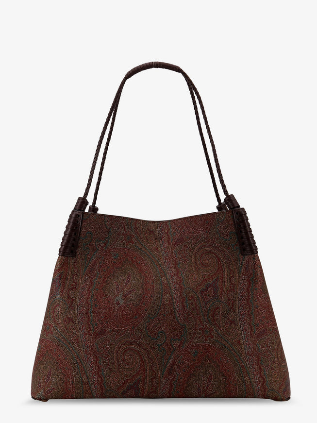 Etro Coated Canvas Shoulder Bag With Paisley Jacquard Pattern