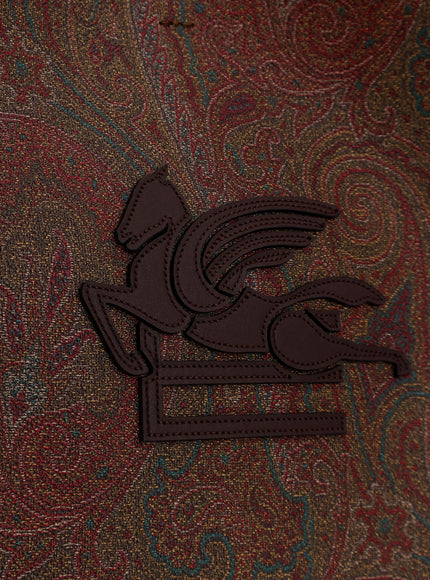 Etro Coated Canvas Shoulder Bag With Paisley Jacquard Pattern