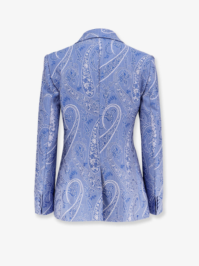 Etro Silk Blend Single-Breasted Blazer