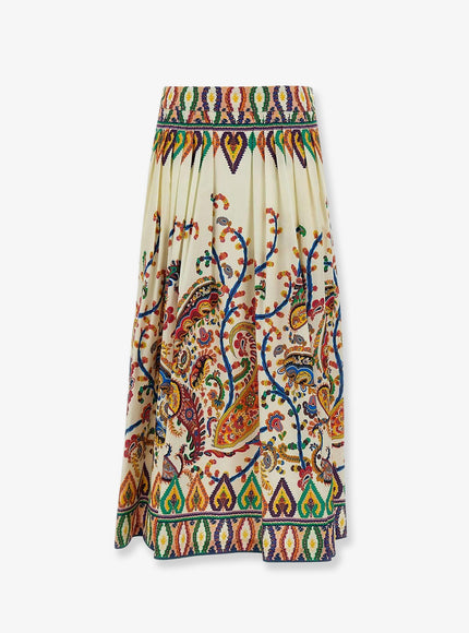 Etro Multicolor Cotton Skirt Multicolore