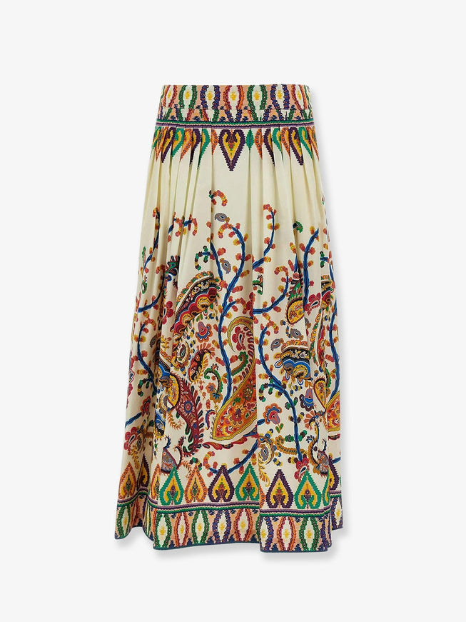 Etro Multicolor Cotton Skirt Multicolore