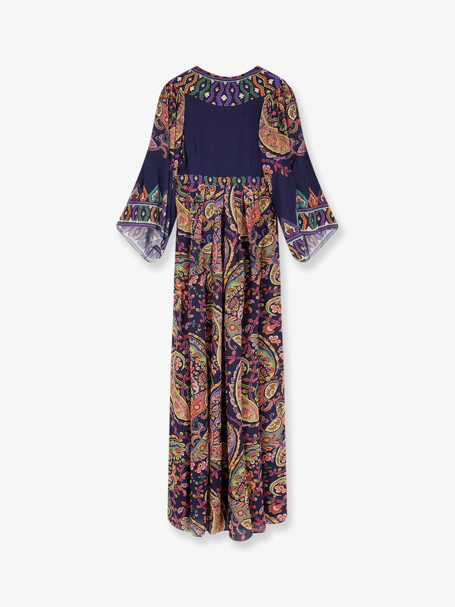 Etro Multicolor Viscose Long Dress