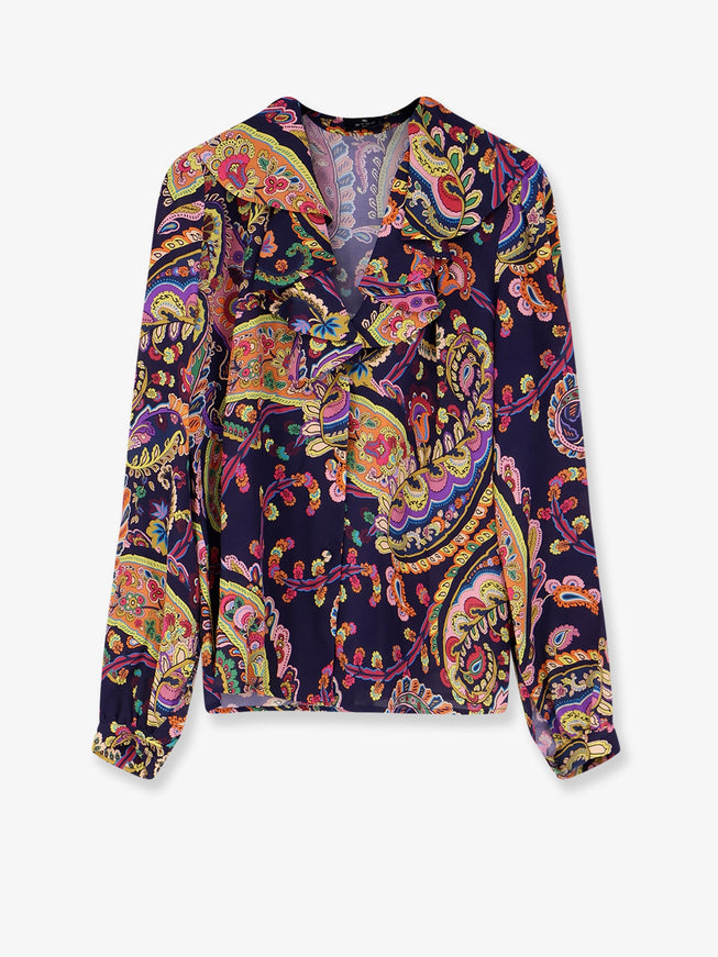 Etro Multicolor Viscose Shirt Multicolore
