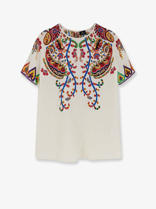Etro Silk Top Multicolore