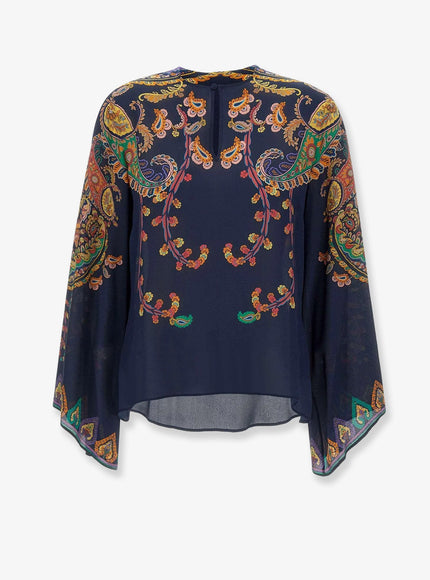 Etro Multicolor Silk Shirt Multicolore