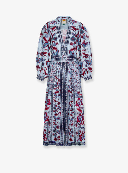 Farm Rio Marcelle Maxi Dress Marcelle Soft Blue