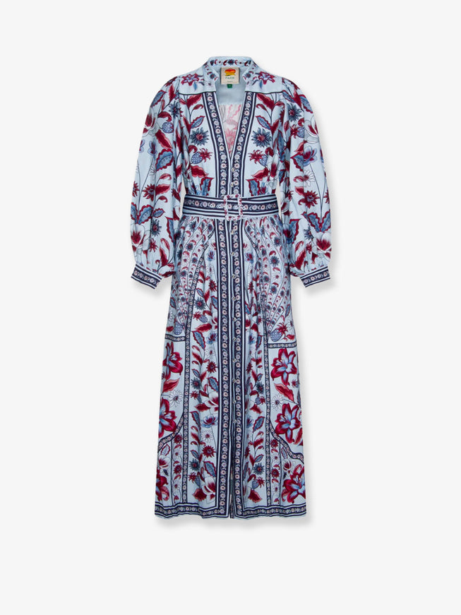 Farm Rio Marcelle Maxi Dress Marcelle Soft Blue