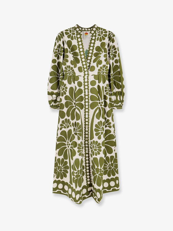 Farm Rio Palermo Maxi Dress Palermo Green