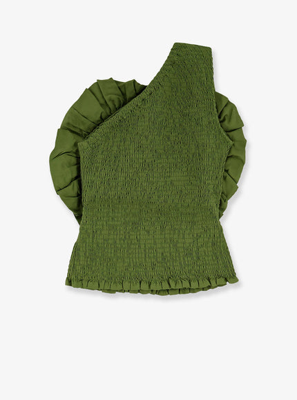 Farm Rio Green Linen And Viscose Top