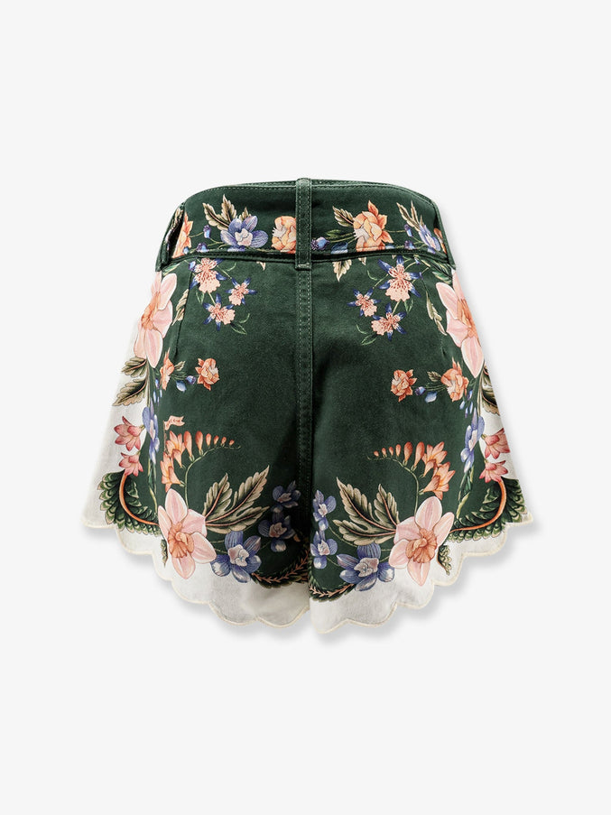 Farm Rio Berry Garden Cotton Shorts With Floral Print