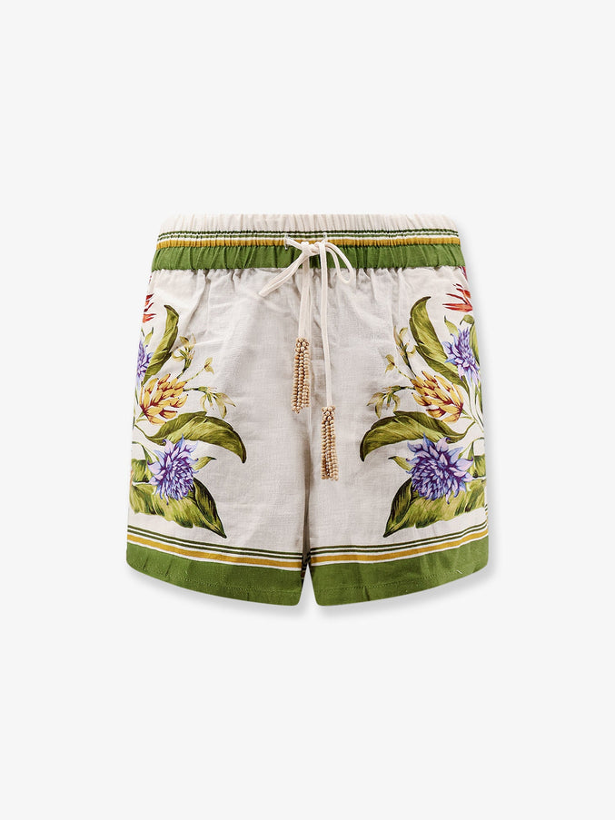 Farm Rio Tropical Scarf Linen And Viscose Shorts Tropicalscarfsand