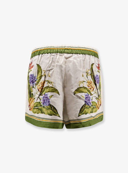 Farm Rio Tropical Scarf Linen And Viscose Shorts