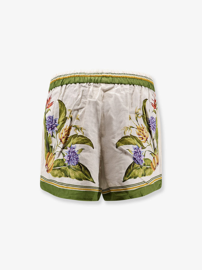 Farm Rio Tropical Scarf Linen And Viscose Shorts