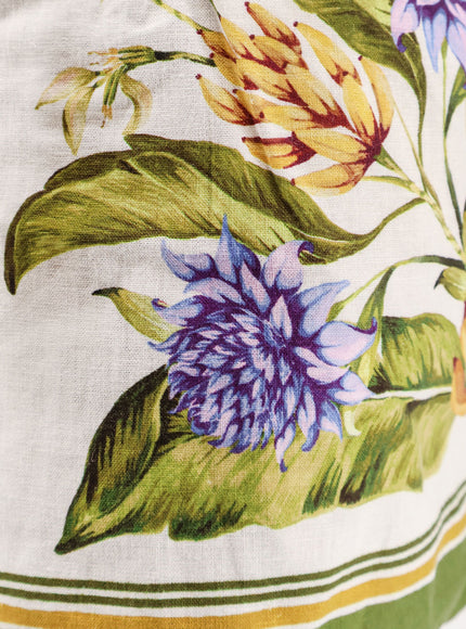 Farm Rio Tropical Scarf Linen And Viscose Shorts
