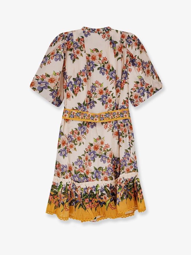 Farm Rio Hilo Cotton And Viscose Dress