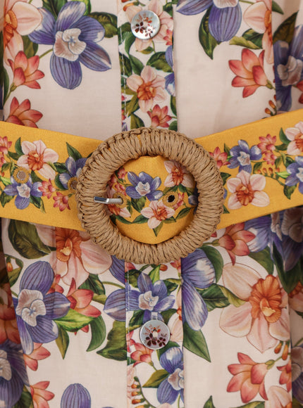 Farm Rio Hilo Cotton And Viscose Dress