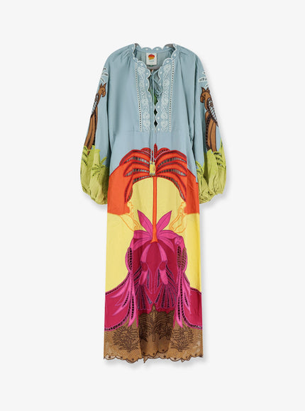 Farm Rio Usiacuri Lino And Viscose Dress Xxs Usiacurimulticolor