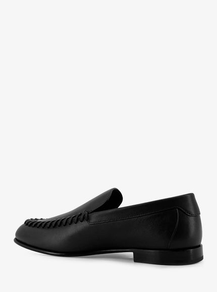 Fendi Leather Loafers With Metal Ff Logo