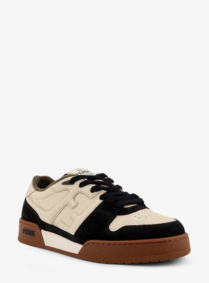 Fendi Fendi Leather Sneakers With Suede Inserts
