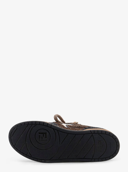 Fendi Sneakers Fendi Match In Pelle Bianca E Suede Marrone