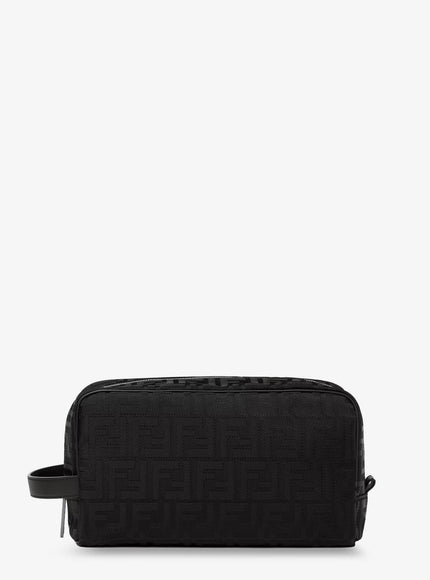 Fendi Ff Jacquard Fabric Medium Beauty Case Uni Nero Rut Sat