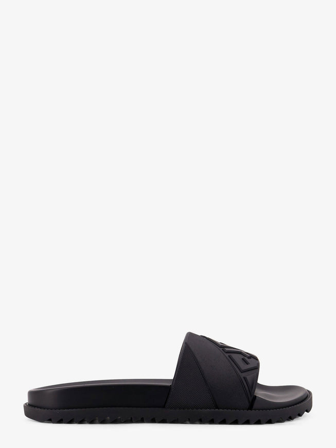 Fendi Ff Rubber Slides Nero