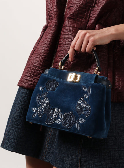 Fendi Peekaboo Mini Leather Crossbody Bag