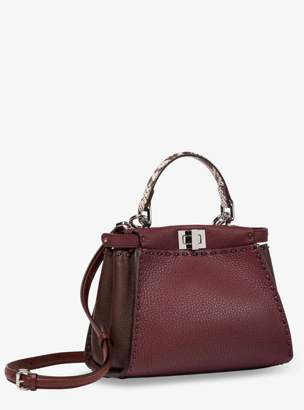 Fendi Peekaboo Mini Leather Crossbody Bag
