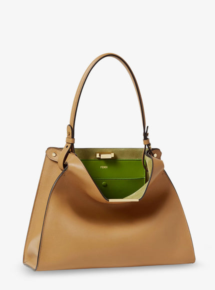 Fendi Fend Way Medium Leather Shoulder Bag With Contrasting Lining