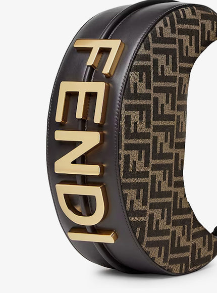 Fendi Fendigraphy Small Ff Jacquard Fabric Handbag