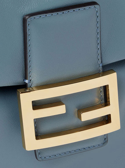 Fendi Leather Backpack With Metal Ff Logo Detail