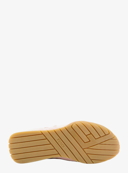 Fendi Fendi Wave Pulse Suede Sneakers With Satin Inserts