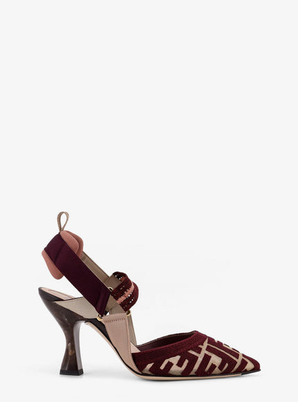 Fendi Colibrì Ff Fabric Décolleté Nudo Plum