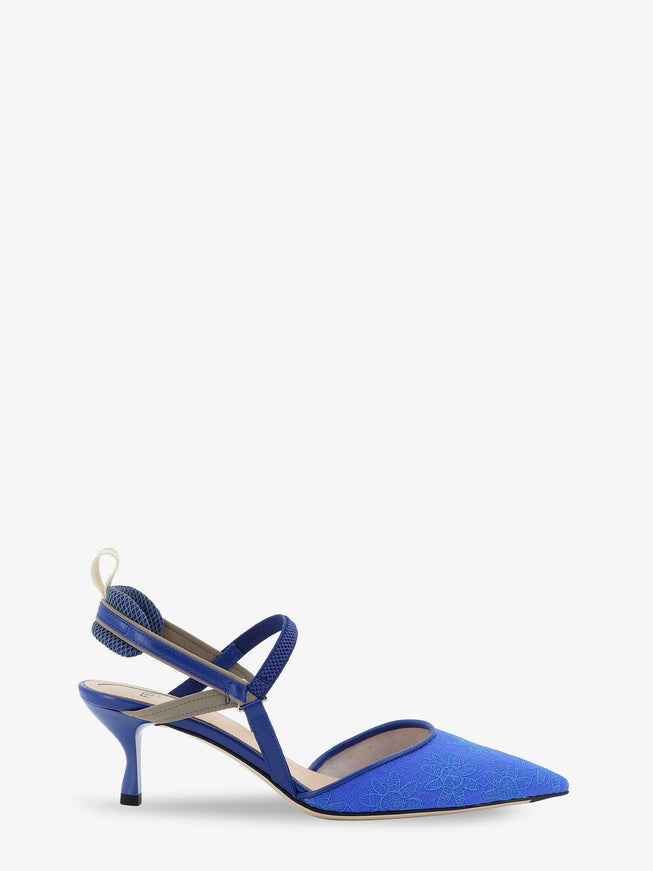 Fendi Colibrì Lite Mesh And Leather Pumps Royal Lgt Acquamarin