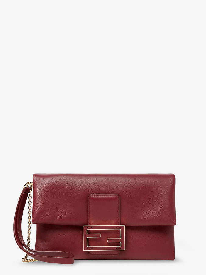 Fendi Mamma Baguette Leather Crossbody Bag Uni Rso Scuro