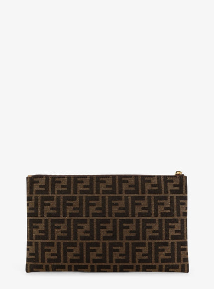 Fendi Medium Flat Ff Jacquard Fabric Pochette