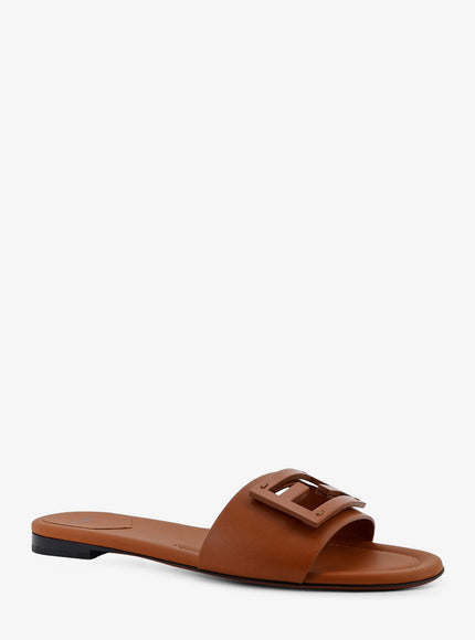 Fendi Baguette Leather Sandals