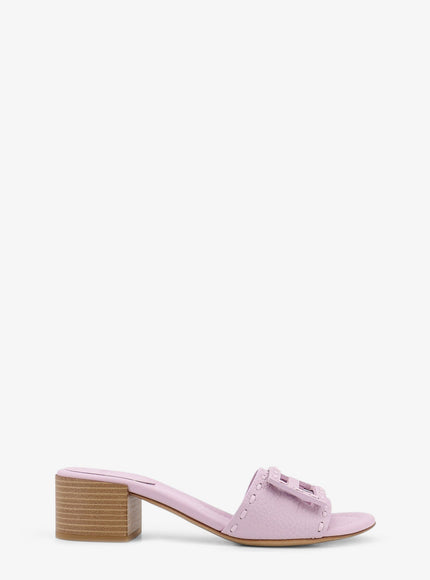 Fendi Leather Baguette Sandals Anemone