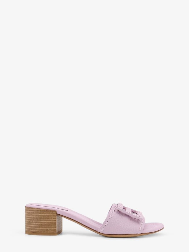 Fendi Leather Baguette Sandals Anemone