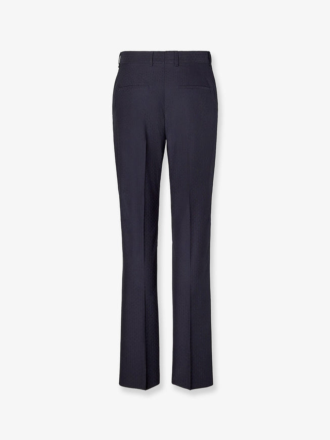 Fendi Trousers Wool Tonal Stitching