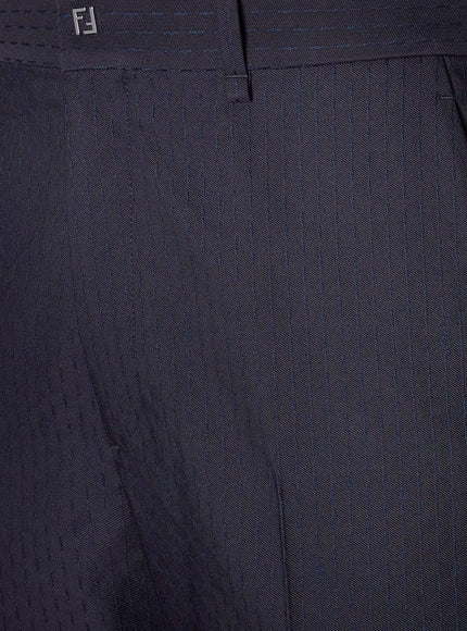 Fendi Trousers Wool Tonal Stitching