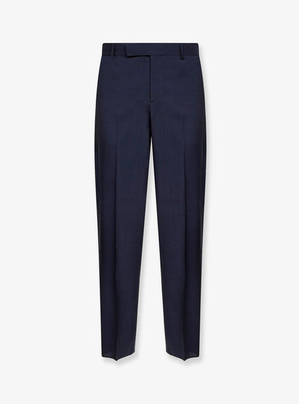 Fendi Virgin Wool Trousers Dark Blu