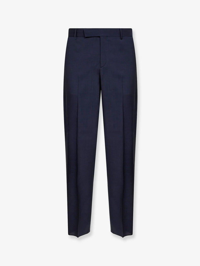 Fendi Virgin Wool Trousers Dark Blu