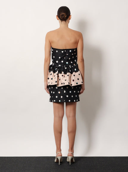 Fendi Falena Dots Taffeta' Bustier Dress