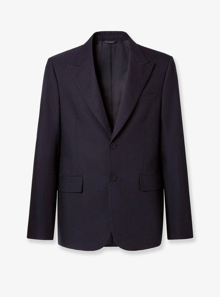 Fendi Formal Wool And Cotton Blazer Abisso